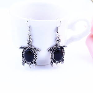 Conjuntos de Joyería de Moda al por Mayor: Pulsera y Collar Ovalados de Turquesa Estilo Bohemio Turco con Diseño de Tortuga para Mujer - Product Image 3