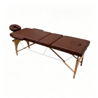 Lit de massage pliable en bois de haute qualité à 3 sections, idéal pour la thérapie et le massage tout en utilisant votre téléphone portable