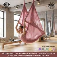 Hamac de yoga aérien Gravity avec corde et sangle de suspension 5m x 2.8m, épaisseur 2, tissu nylon, 1100g, personnalisable