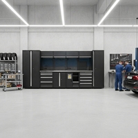 Chariot d'atelier professionnel pour outils automobiles, robuste, en acier, avec roulettes pivotantes, personnalisable OEM/OBM pour mécaniciens
