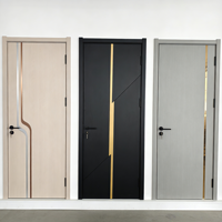 Puerta Interior de Diseño Ecológico Personalizada, Puerta de Panel Plano con Acabado Impermeable para Dormitorio