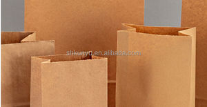 Bolsas para llevar de papel Kraft ecológicas de 15,5x30cm, bolsa de papel de fondo plano para pan, embalaje de alimentos, logotipo personalizado - Product Image 3