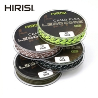 Hirisi Camo Flex Leadcore Ligne de pêche à la carpe 35LB 7M Multicolore Ligne tressée coulante pour la pêche à la carpe en lac et en rivière