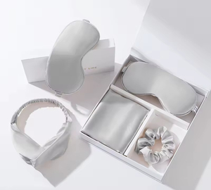 Custom Luxury Silk <strong>Satin</strong> Eye Mask Sleep Soft Comfortable <strong>Satin</strong> Silk <strong>Gift</strong> Box Pillowcase Set - Product Image 3