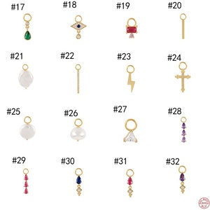 Nuovo arrivo moda alta gioielli 925 argento Sterling diversi stili orecchini collana Charms - Product Image 2