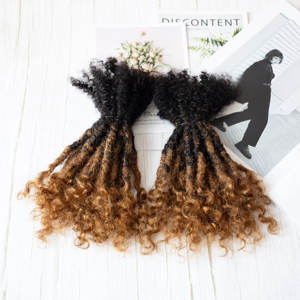 0,8 cm 100% Extensión de cabello Dreadlocks hecha a mano Extensiones de LOCs flexibles Cheveux Naturel Afro Kinki Coily Lisa Locs para mujer - Product Image 3