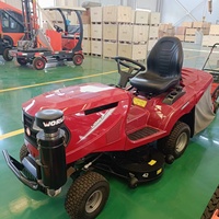 Tondeuse autoportée à essence 23 CV avec transmission hydrostatique, système de broyage multicoupe, démarrage électrique, siège confortable et éclairage LED