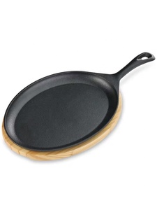 <span class=keywords><strong>Plaque</strong></span> ovale <span class=keywords><strong>en</strong></span> <span class=keywords><strong>fonte</strong></span> avec base <span class=keywords><strong>en</strong></span> bois <span class=keywords><strong>pour</strong></span> cuisson de steak de <span class=keywords><strong>barbecue</strong></span> casseroles à rôtir chaudes <span class=keywords><strong>en</strong></span> métal - Product Image 4