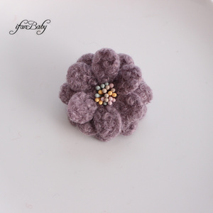 Patchs 3D DIY Coréens Daisy 5cm, Fleurs <span class=keywords><strong>en</strong></span> Tissu de Laine Douce Faites à la Main, Type Feutre, Accessoires pour Cheveux et Chapeaux - Product Image 6