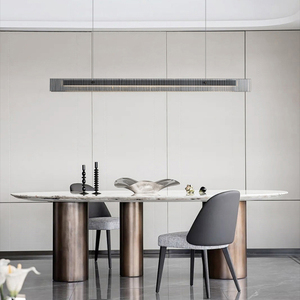 Lámpara de mesa lineal moderna, estilo <span class=keywords><strong>juvenil</strong></span> minimalista, decoración interior, candelabro de cristal de aluminio - Product Image 3