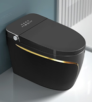 Nouvel arrivage : Siège de toilette intelligent à chasse automatique, chauffage instantané, commande vocale, sans restriction de pression d'eau, siphon en S, fixation au sol, garantie 2 ans