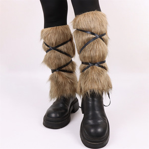 Viking médiéval ethnique Halloween fourrure pied chaussettes Cospla personnage accessoires - Product Image 2