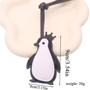 حقيبة على شكل البطريق قلادة سحر بو الجلود حقيبة يد شنقا الديكور جميل كيشين كيشين الهدايا الشعبية الساحرة - Product Image 5