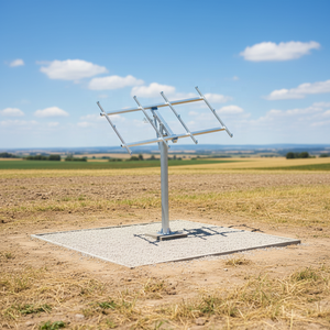 Système de montage au sol pour panneaux solaires sur poteau, réglable, 12 modules, acier galvanisé |   Art Sign - Product Image 1