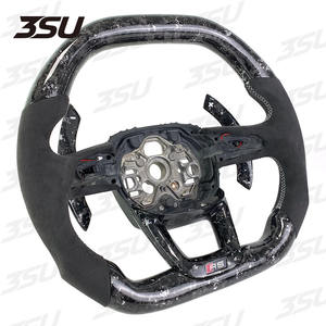 Volant en cuir forgé en fibre de carbone avec palettes de changement de vitesse pour <span class=keywords><strong>Audi</strong></span> Q3 SQ3 RSQ3 Q5 <span class=keywords><strong>Q7</strong></span> Q8 Q50L 2018 2019 2020 2021 <span class=keywords><strong>2022</strong></span> 2023 - Product Image 3