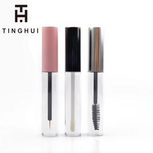 ขวดเซรั่มขนตาพลาสติกขนาด 10 มล. แบบสั่งทำพิเศษ พร้อมหลอดมาสคาร่าคู่แบบเปล่า ฝาเกลียวสีทอง/สีเงิน พิมพ์ลายสกรีน - Product Image 1