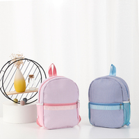 Großhandel Seersucker Casual Rucksack-Set mit individuellem Logo, tägliche Schultasche, modische Reisetasche