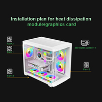 Boîtier PC Gaming ATX Mid-Tower OEM avec Verre Trempé Panoramique 0,6 mm, Alliage d'Aluminium, Support Rad 360 mm, GPU Max 400 mm, Refroidissement par Air