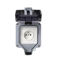 Boîtier de prise étanche et ignifuge Guoguang SNW-2AM IP66 pour extérieur, avec prise européenne et multiprise de charge USB 2A/2C 16A
