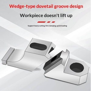 Morsa di precisione multi-stazione a fissaggio laterale anti-deformazione per lavorazione CNC, pinza monodirezionale per impieghi gravosi, morsetto OK - Product Image 6