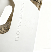 Logotipo personalizado portátil ramo flor portador regalo embalaje flores secas bolsas de papel personalizado impresión Offset cartón