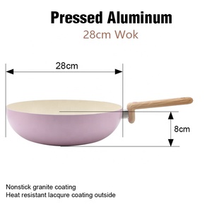 <span class=keywords><strong>Wok</strong></span> de Cocina Comercial de Alta Gama, Nuevo, de Aluminio Morado con Fondo de Granito, Antiadherente, para Inducción - Product Image 3