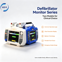 Défibrillateur biphasique portable AED avec électrodes ECG SpO2 pour les secours d'ambulance et les établissements médicaux