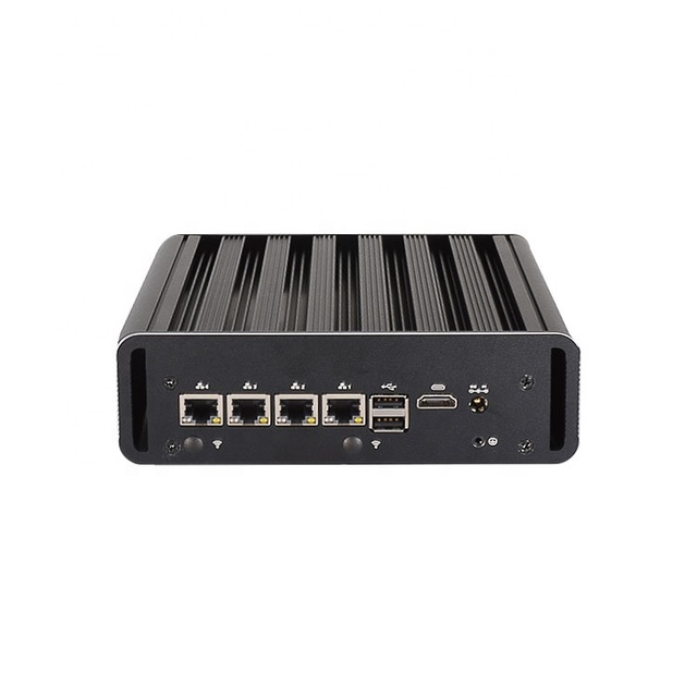 12GEN N100 Industrial Mini PC Intel 4 LAN 2.5G LAN 2 DDR4 Firewall 4 Ethernet Ports 16GB J4125 New UK EU JP AU Mini EU SSD Hard