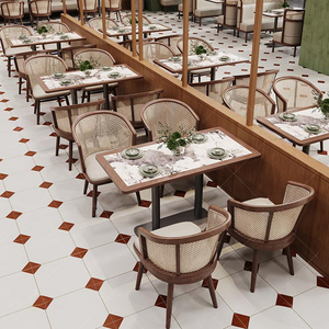 Xzy da cong nửa vòng tròn đá cẩm thạch Vòng cà phê thương mại quán cà phê nhà hàng đồ nội thất gian hàng chỗ ngồi bàn ghế Bộ - Product Image 5