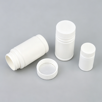 Bouteille de stockage d'échantillons solides en PEHD blanc avec couvercle à vis antidérapant pour l'emballage de fournitures de pêche, de minéraux, d'aquaculture et de prémélanges alimentaires
