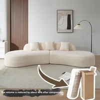 Komprimierte Sofa garnitur Möbel Unregelmäßig geformtes Wohnzimmer Sofa Moderne komprimierte Möbel