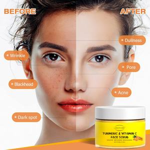 Exfoliante Facial de Cúrcuma y Vitamina C para el Cuidado de la Piel, 120g, Marca Privada, Limpieza Profunda, Elimina Imperfecciones, Venta al Por Mayor - Product Image 1