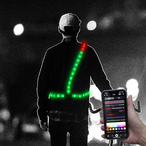 Chaleco deportivo LED con control por aplicación, arnés para correr, escalada, ciclismo, aire libre por <span class=keywords><strong>la</strong></span> <span class=keywords><strong>noche</strong></span>, venta al por mayor de fábrica, 2022 años - Product Image 2
