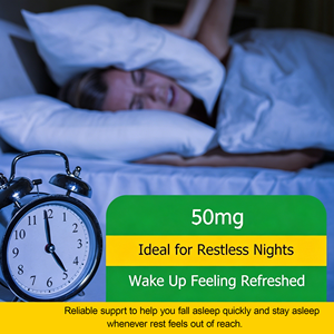 Cápsulas de Gel Suaves para Dormir por la Noche de Factory Outlet, te Ayudan a Conciliar el Sueño Más Rápido y a Despertar con una Sensación de Frescura, Ideales para Problemas de Sueño en Viajes, para un Descanso Reparador - Product Image 3
