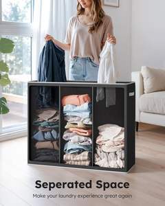 Panier de rangement moderne et écologique de 180 L, en tissu Oxford à 3 couches, multifonctionnel, avec poignée robuste, pour salon et salle de bain - Product Image 4