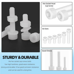Vis à tête hexagonale en nylon de haute qualité fabriquées en usine, vis à molette en nylon blanc et noir 4mm 6mm 8mm 10mm - Product Image 6
