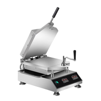 Machine commerciale de craquelin mince de tarte de gaufre de crêpe de productivité élevée de fabricant de casse-croûte d'acier inoxydable pour la préparation de fruits de mer
