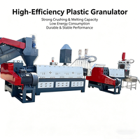Machine automatique de fabrication de granulés de plastique recyclé PP, LDPE, PA, PVC, fibre de verre et nylon, granulateurs de plastique