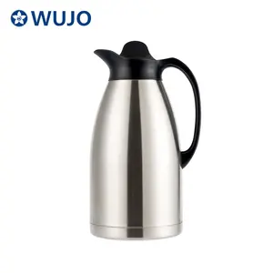 WUJO 1.2L 1.5L 2L 3L大304银质保温瓶热茶热不锈钢壶