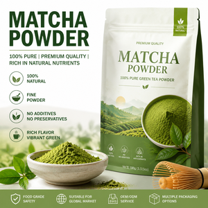 Matcha en Polvo de Grado Alimenticio para Suministro a Restaurantes, Alta Solubilidad, Compatible con Marca Privada, Logotipo Personalizado, Precio al por Mayor de Fábrica - Product Image 1