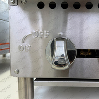 Gril à charbon de bois commercial certifié ETL pour steaks, machine de grillade 400 mm en acier inoxydable, gril radiant à gaz de comptoir