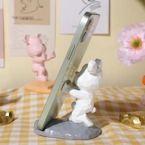 Penyangga Tablet & Ponsel Berbentuk Beruang Resin Sintetis Gaya INS, Kartun, untuk Meja, Hadiah untuk Pelajar, Dekorasi Rumah, Hiasan Hari Valentine - Product Image 5