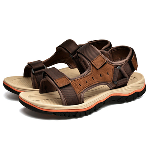Sandales en cuir respirant pour homme, chaussures d'extérieur, de randonnée, de Sport, quantité minimale de commande - Product Image 2