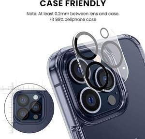 Protector de Lente de Cámara de Cobertura Total Personalizado por el Fabricante para iPhone 16 17 Pro Max, Cristal Ultrafino con Borde Negro de Seda - Product Image 4