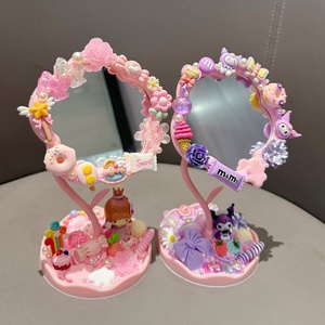 Kit de Matériaux DIY pour Miroir en <span class=keywords><strong>Colle</strong></span> Crème, Miroir de Maquillage Fait Main pour Décoration de Bureau en Dortoir Étudiant, Ornements en Gros - Product Image 5