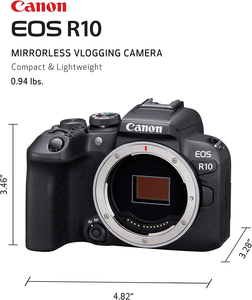 กล้องมิเรอร์เลส Ca Non R10 (เฉพาะตัวกล้อง) สำหรับวีล็อกกิ้ง ความละเอียด 24.2 ล้านพิกเซล วิดีโอ 4K โปรเซสเซอร์ประสิทธิภาพสูง ถ่ายภาพความเร็วสูง เซ็นเซอร์ CMOS รองรับการ์ด SD - Product Image 3