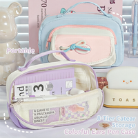 Trousse à crayons colorée, mignonne, style Ins, motif bonbons, petite, fraîche, multifonctionnelle, portable, grande capacité, très esthétique