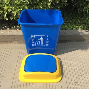 Factory wholesale 30L thickened swing-<b>lid</b> plastic trash can, 20L household waste sorting <b>bin</b> - Product Image 3