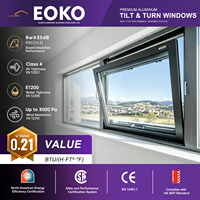 Ventanas de Vidrio Abatibles y Giratorias Insonorizadas EOKO, Marco de Aluminio con Doble Acristalamiento para Habitaciones de Hotel y Salas de Estudio, Reducción de Ruido