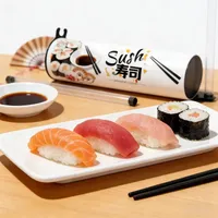 Emballage personnalisé en tube push-up pour sushis en papier kraft avec estampage à chaud UV quadricolore et matériaux recyclés pour les sushis et les en-cas